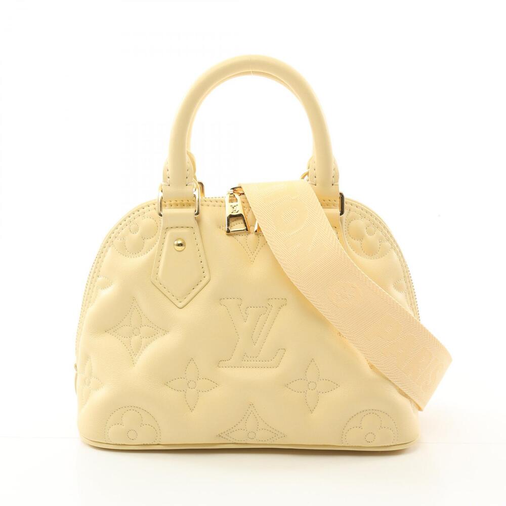 Louis Vuitton Alma Handbag Bubble Leather Yellow